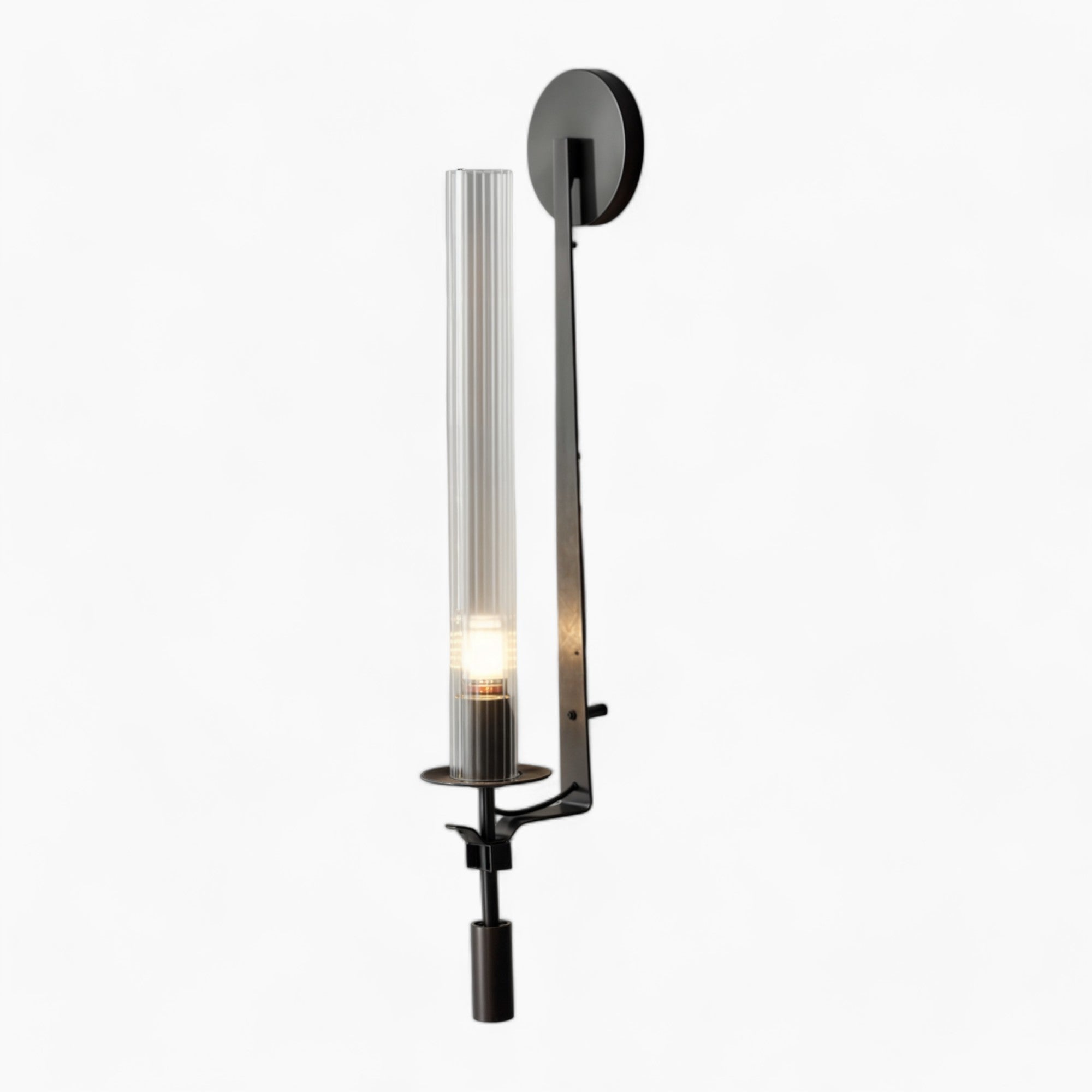 Nördliche Wandapplikation aus Metall und Glas mit E27-Fassung, kompatibel mit 90-260V und integriertem LED