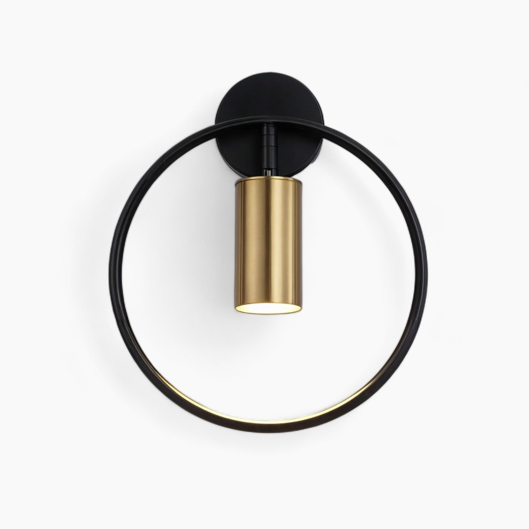 Elegante Wandlampe aus Stahl und Glas mit LED-Beleuchtung, schwarz/or Lackierung für eine moderne und anspruchsvolle Dekoration