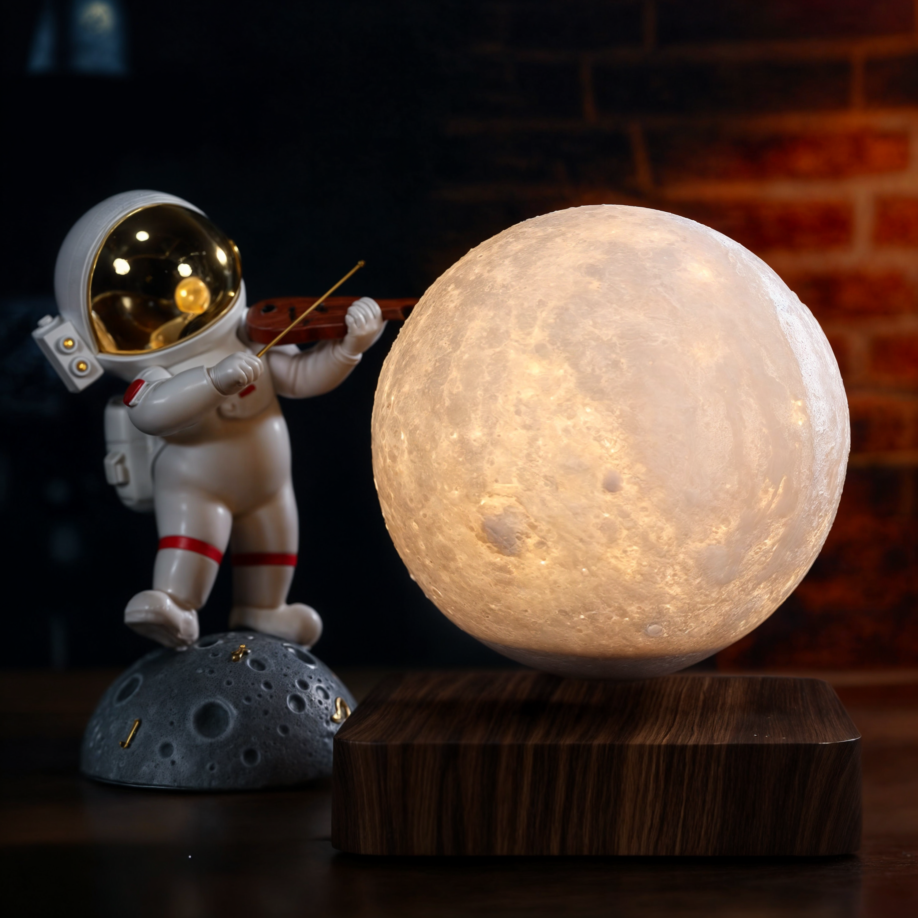 Innovative schwebende Mondlampe | 3D LED-Licht mit Touch- und Fernbedienung, Magnetische Levitationseffekt