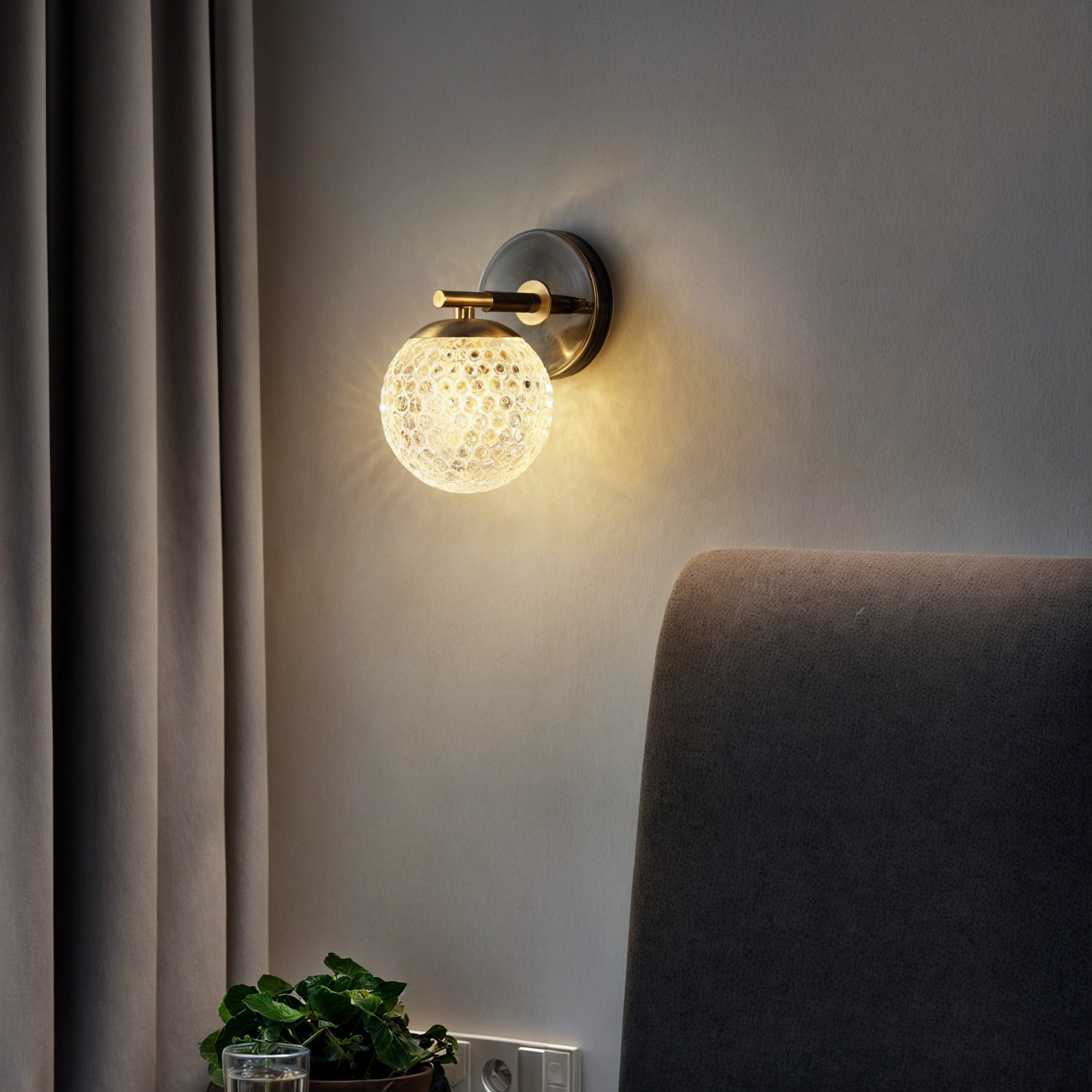 Modernes Wanddekoration aus Kupfer mit Lichter | G9 LED Hängeleuchte mit modernem Design