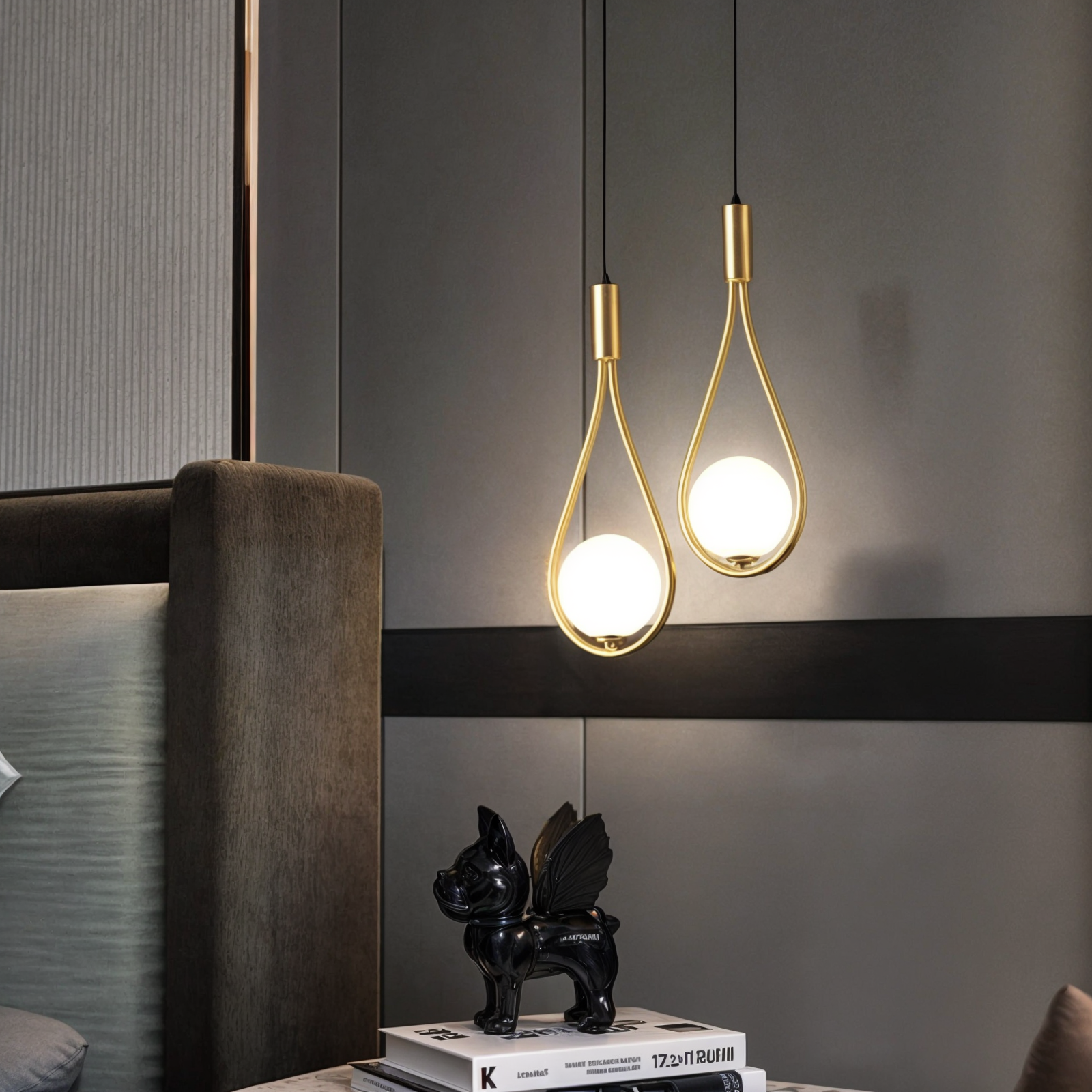 Moderne Nordische Aufhängung aus Eisen und Glas mit elegantem verstellbarem Design