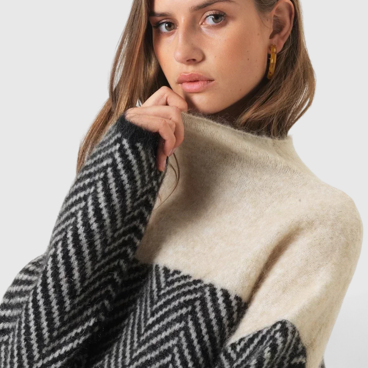 Damen Cashmere Rollkragenpullover - Weicher Strickpullover
