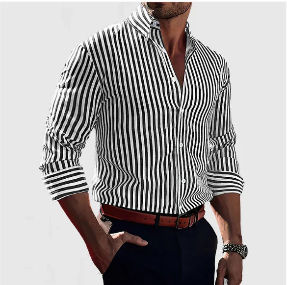 Herrenhemd Finni mit eleganten Streifen