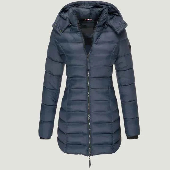 Noella Kuschelige Lange Winterjacke – Flauschige Wattierung für kaltes Wetter