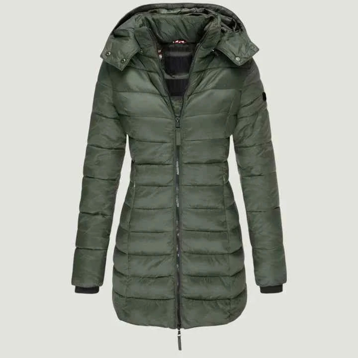 Noella Kuschelige Lange Winterjacke – Flauschige Wattierung für kaltes Wetter