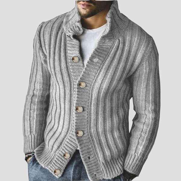 Zachary | Einreihige Strickjacke mit Knopfverschluss vorne