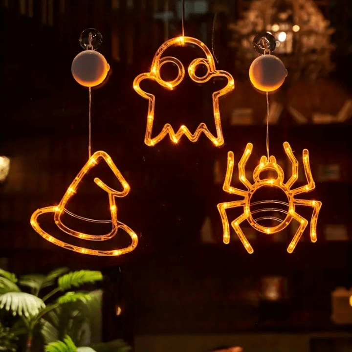 GlowFrights - Magische Geister- und Fledermaus-Halloween-Lichterketten für festliche Dekoration