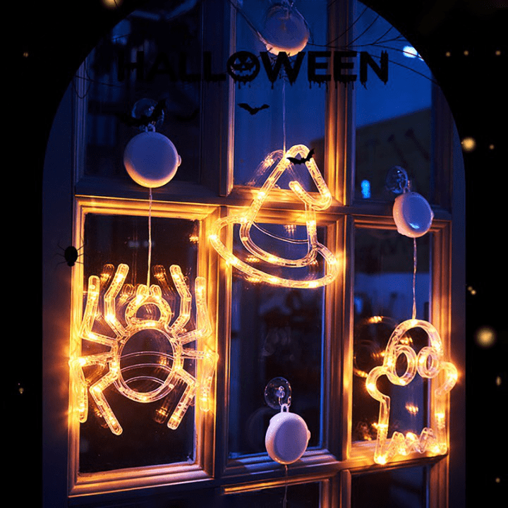 GlowFrights - Magische Geister- und Fledermaus-Halloween-Lichterketten für festliche Dekoration