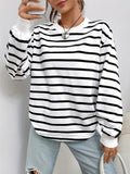 Stilfuldt stribet sweatshirt til damer