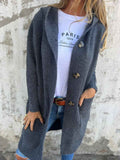 Luxe langgestrickter Cardigan für mühelosen Chic Damen