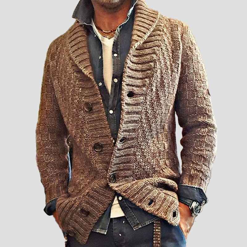 Sebastian | Vintage-Revers-Strickcardigan - zeitloser Stil und gemütlicher Tragekomfort