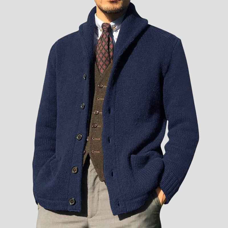 Grayson Einfarbiger Strickcardigan mit Knöpfen vorne