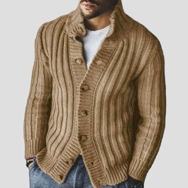 Zachary | Einreihige Strickjacke mit Knopfverschluss vorne