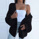 Chunky gestrickter Cardigan für einen lässigen, bequemen Stil Damen