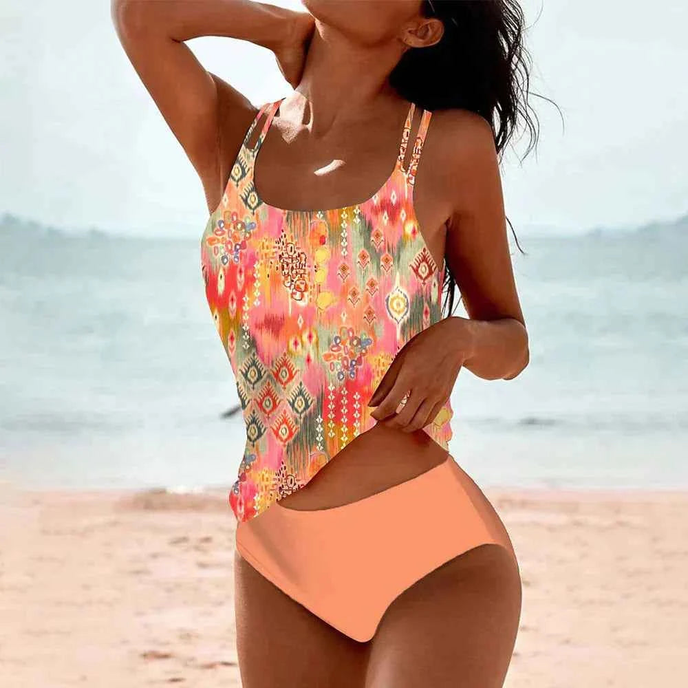 Tankini für Damen mit hohem Bund - schnelltrocknend & dehnbar