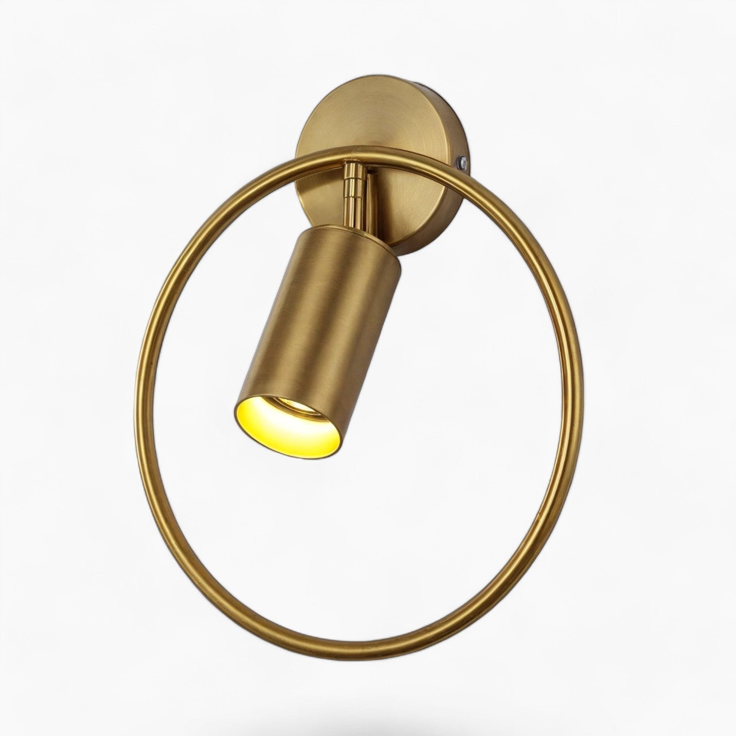 Elegante Wandlampe aus Stahl und Glas mit LED-Beleuchtung, schwarz/or Lackierung für eine moderne und anspruchsvolle Dekoration