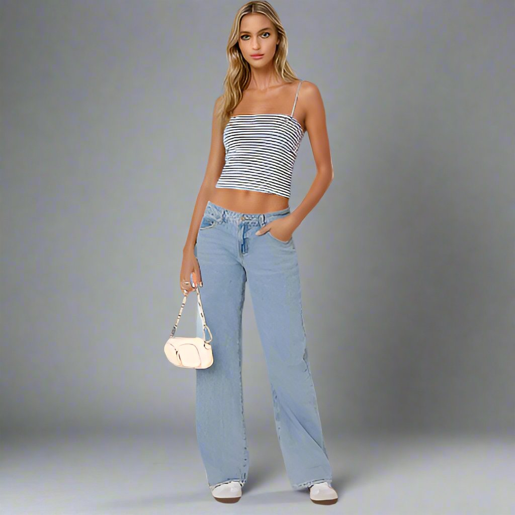 Lara | Modische und bequeme Stretch-Denim-Jeans mit tief sitzendem Schnitt