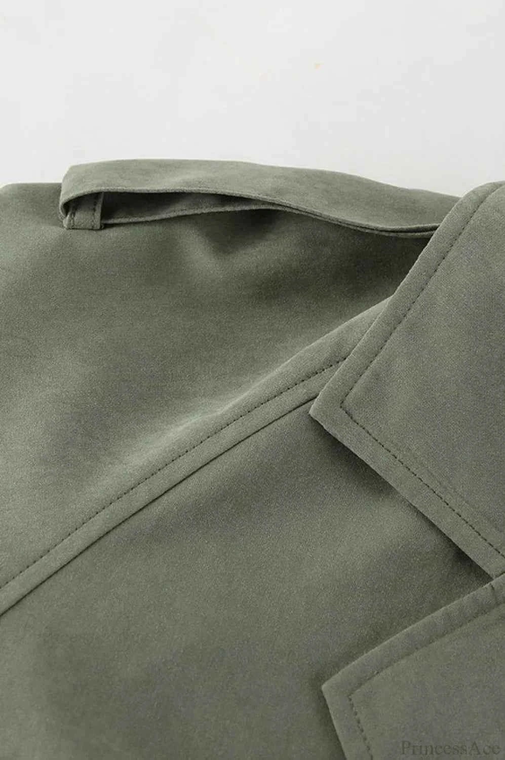 Damentragende Jacke Lässiger Chic mit Weitem Kragen und Taillengürtel