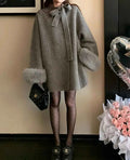 Cappotto oversize in tweed di lana per uno stile comodo