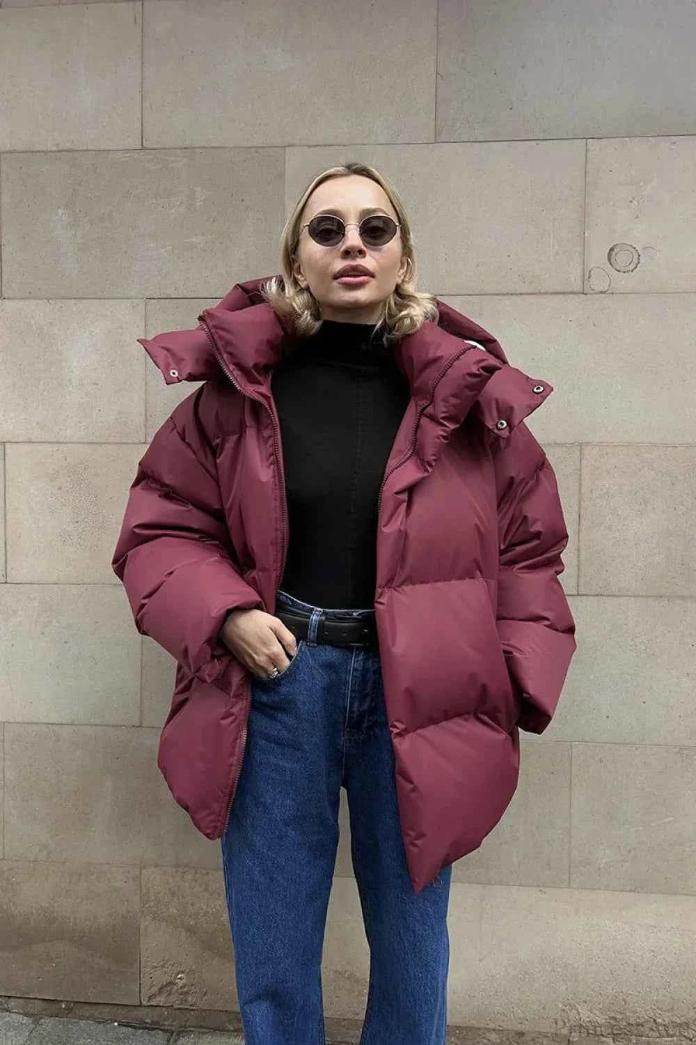 Wendbarer Baumwoll-Hoodie mit lockerer Passform und minimalistischem Design