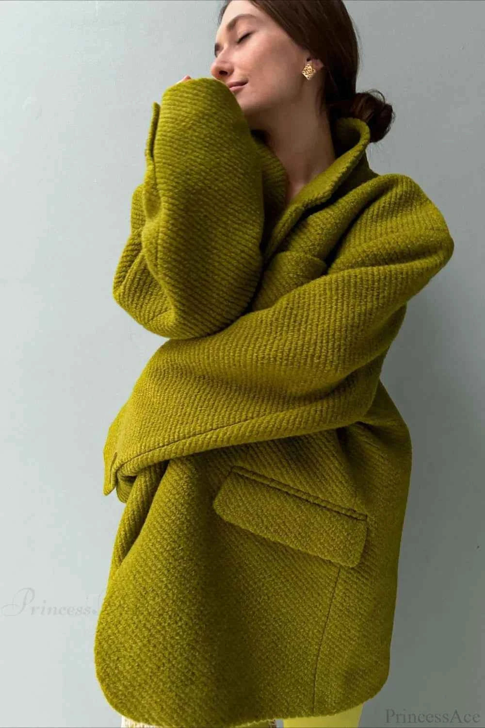 Lässiger und warmer Wollblazer, vielseitiger Mantel für einen eleganten und bequemen Look