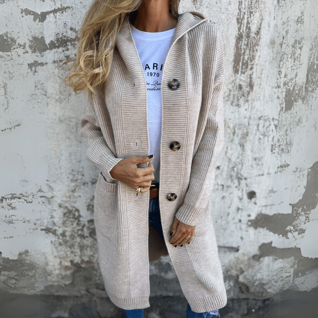 Lässig-eleganter Longline-Cardigan mit offener Front für den Alltag