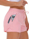 Behagelige sporty 2-i-1 dame shorts med praktiske lommer