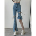 Moderne Lucy - moderne high-waist denim-jeans til et skinny look