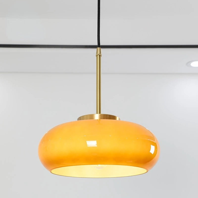 Orvalo - Elegante Glass- und Kupfersuspension | Moderner nordischer Stil mit E27-Fassung