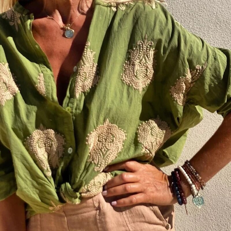BRINLEY – Damen elegante Frühlings-/Sommerbluse für einen schicken und bequemen Look