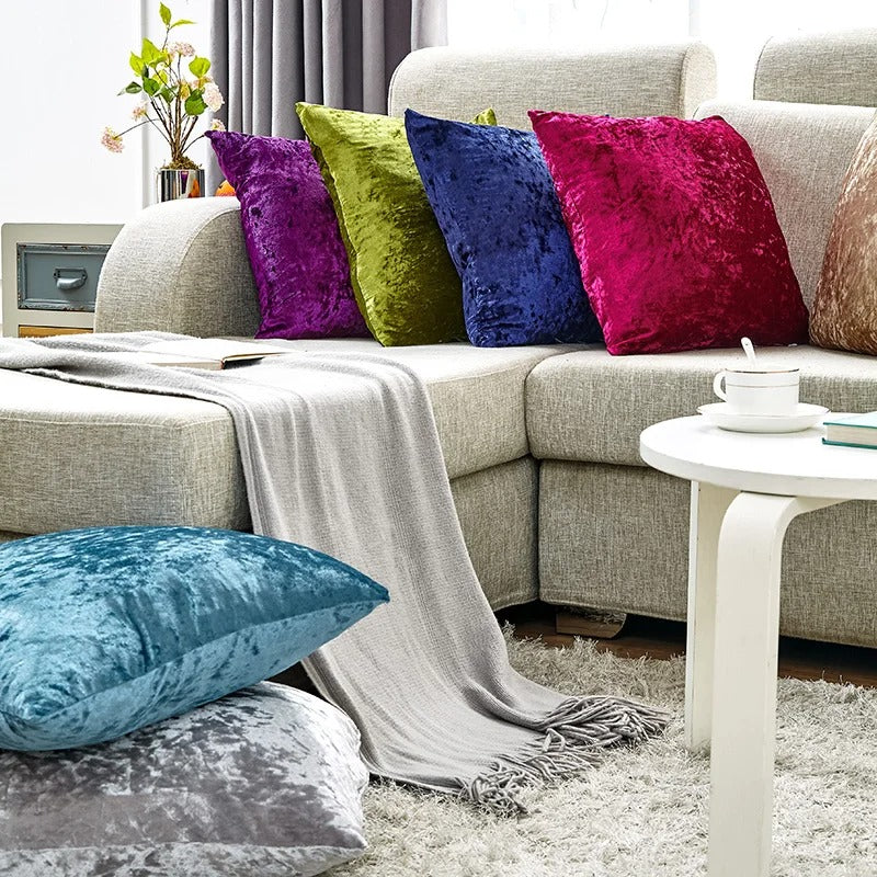 Athenira - Luxuriöses Ultraweiches Samt Dekokissen für ein Elegantes Wohnzimmer