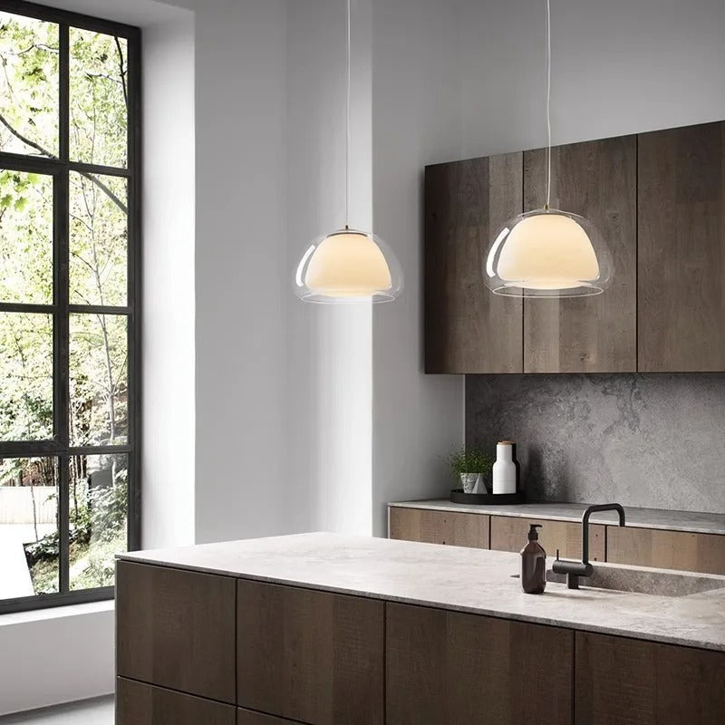 Moderne LED-Hängeleuchten mit verstellbarem Glaskuppel-Beleuchtung – Elegantes und anpassungsfähiges Design