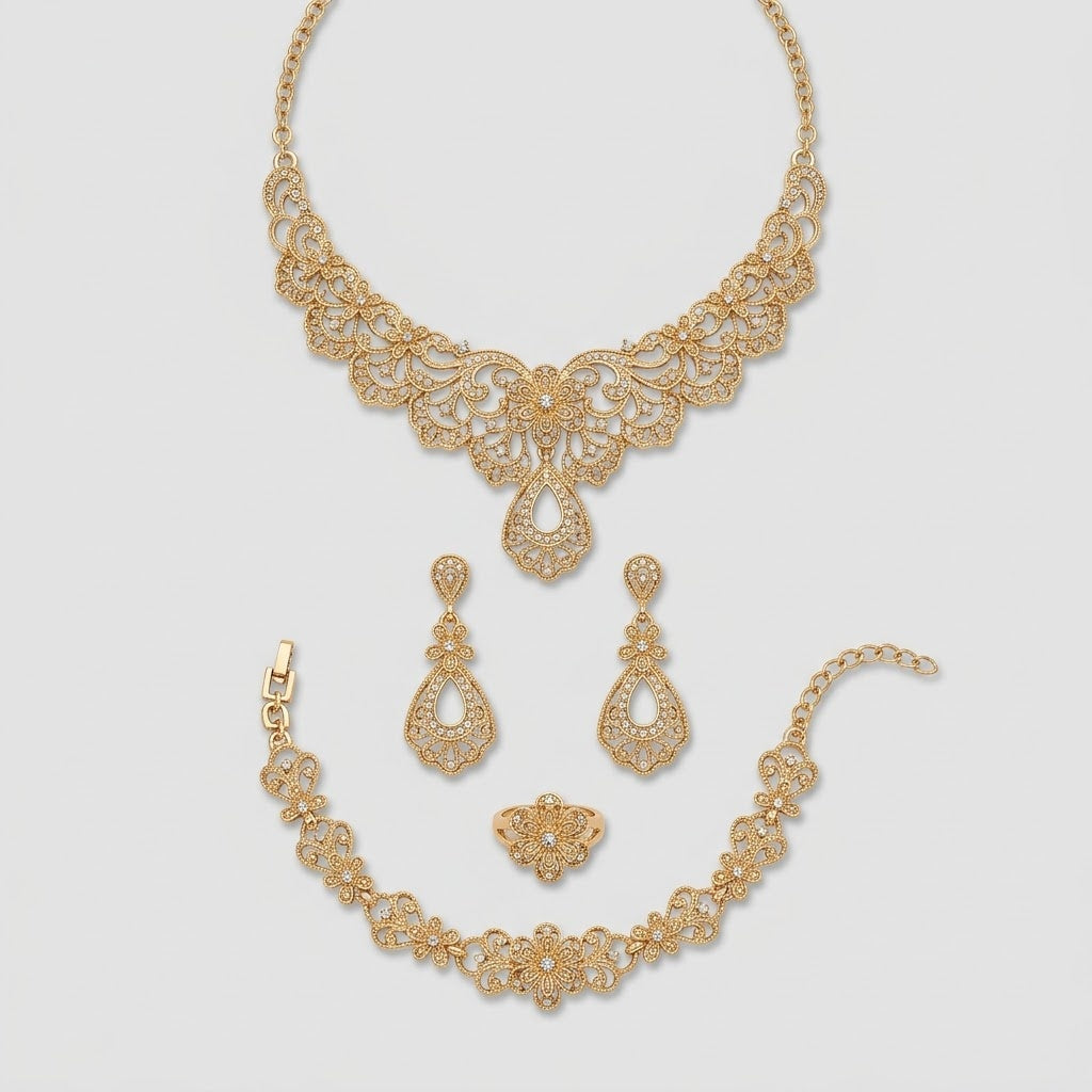 VERONICA Schmuckset in Goldton