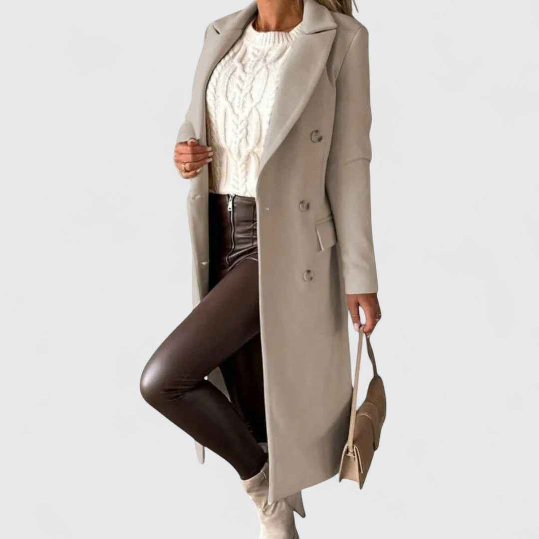 Hazel – Exquisiter Langmantel für mühelose Eleganz