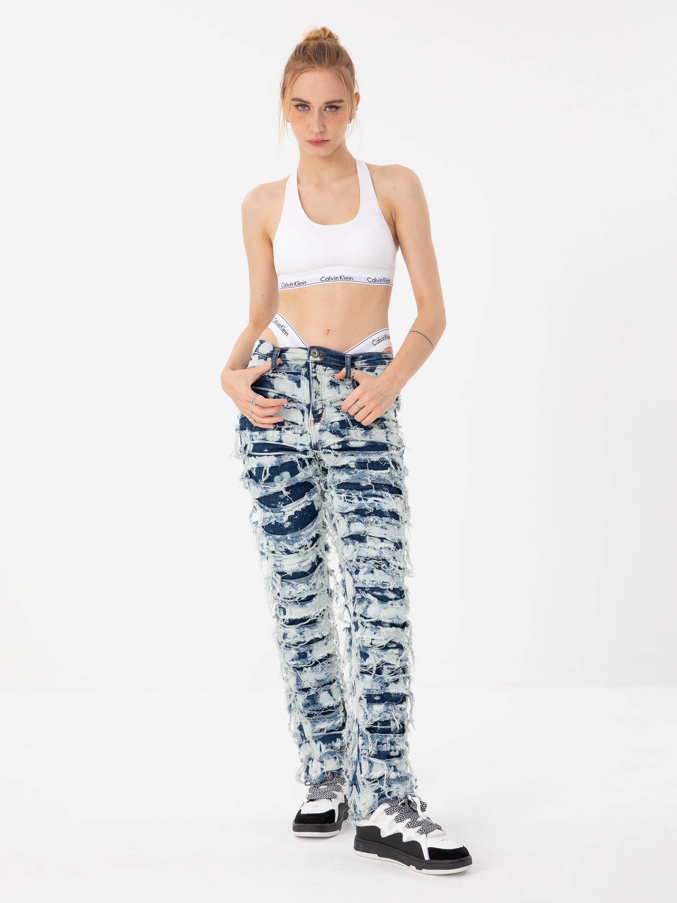 Maron | Klassische Alte Baumwolljeans für den trendigen High Street Look