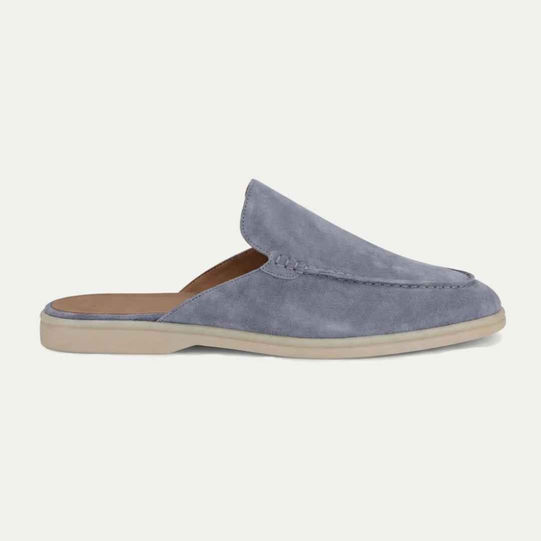 Sandales : Mules homme à enfiler dans Bleu