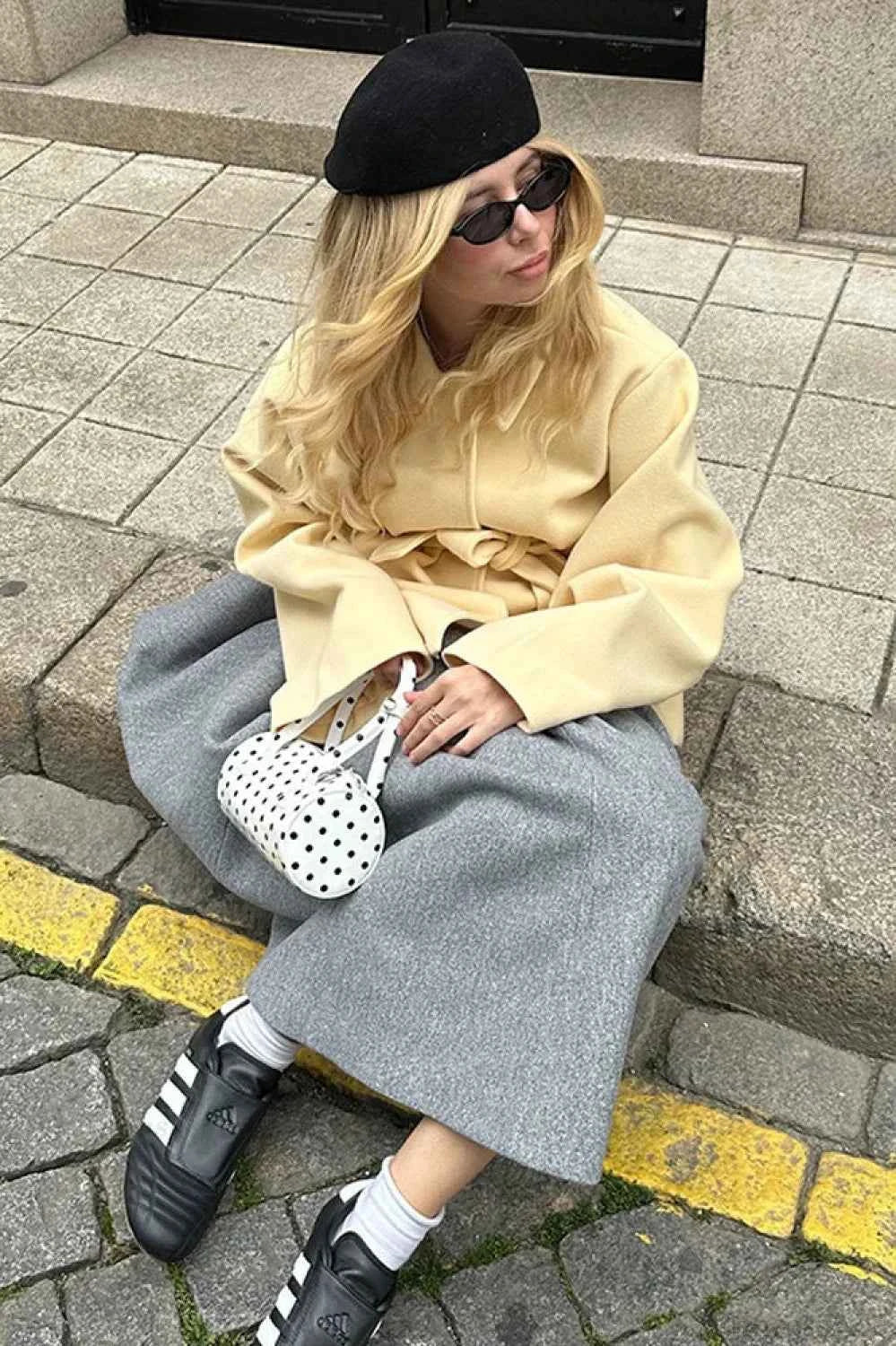 Regular-fit lange Mantel mit Knopfleiste, schlichtes und vielseitiges Design