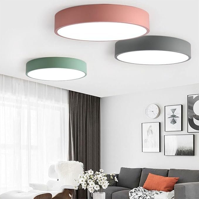 Moderne Runde LED Deckenleuchte Flache Scheibe