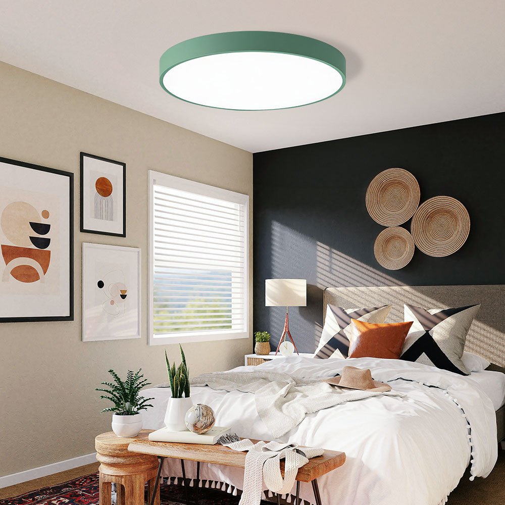 Moderne Runde LED Deckenleuchte Flache Scheibe