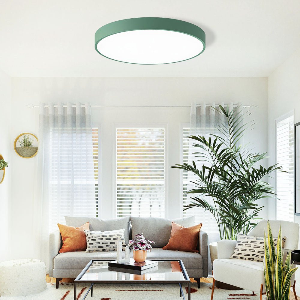 Moderne Runde LED Deckenleuchte Flache Scheibe