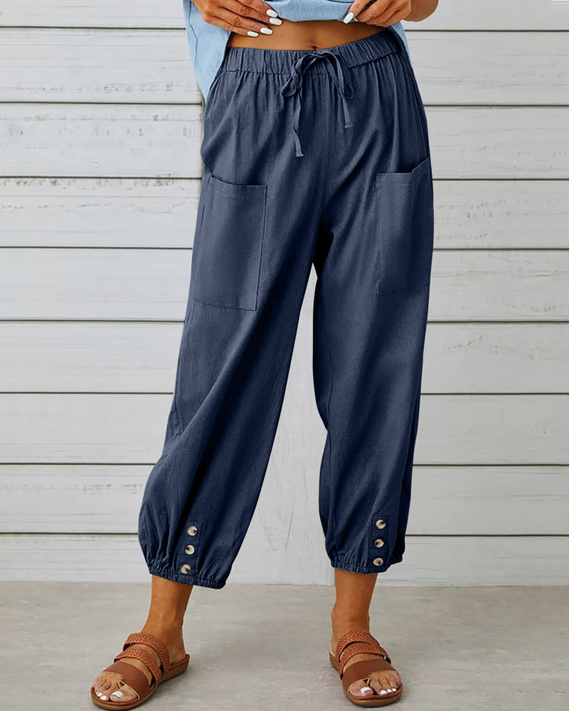 Nina | Elegante lockere Hose mit hohem Bund für einen stilvollen Look