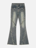 Jeans retrò eleganti da donna con vita alta per un look vintage