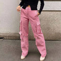 Pantaloni cargo vintage eleganti da donna per un look trendy e comodo