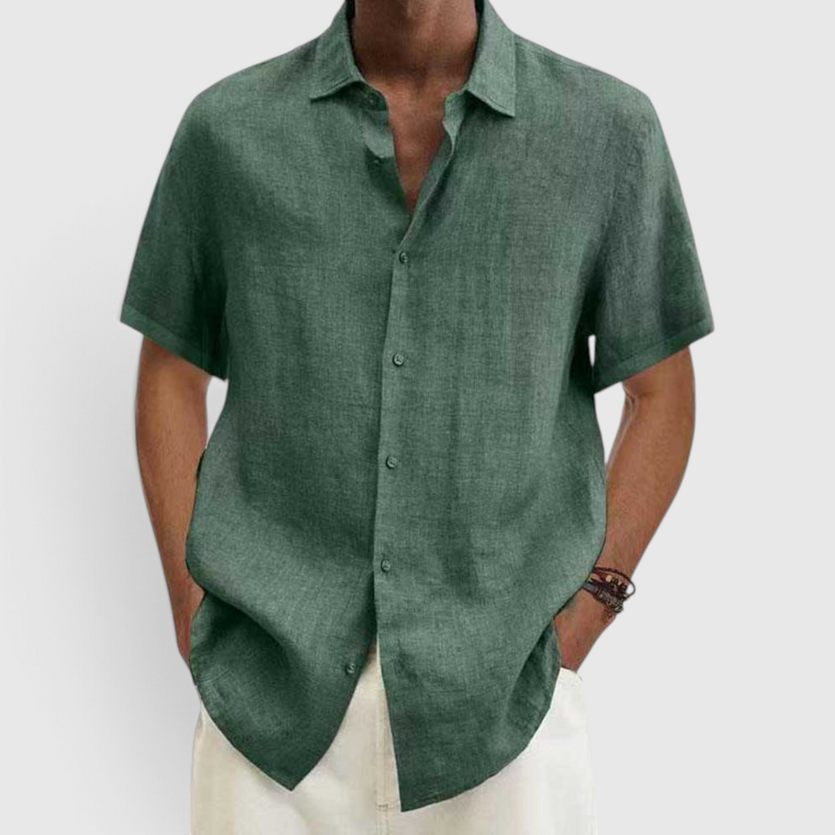 Herren Kurzarmhemd Casual - Alltags-Knopfhemd