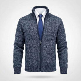 Owen Einfarbiges Strickcardigan mit Stehkragen