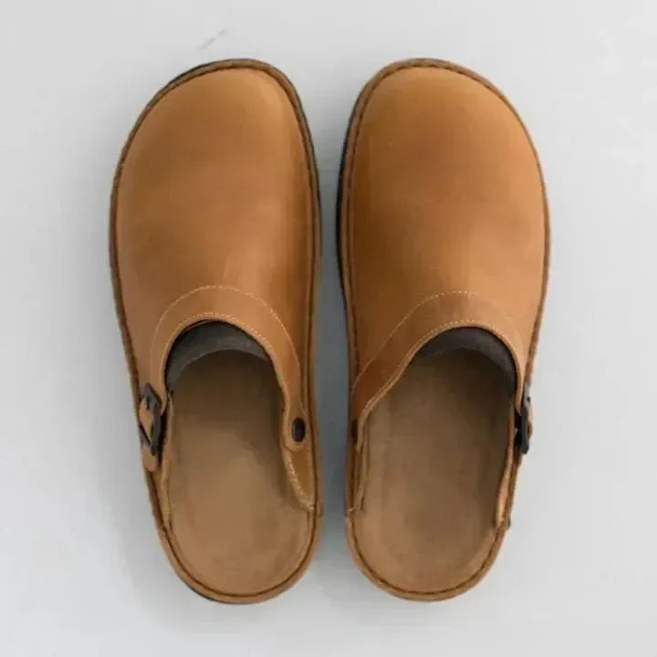 Men's Orthopedic Leather Slippers