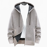 Gemütlicher strukturierter Strick-Fleece-Hoodie für maximalen Komfort