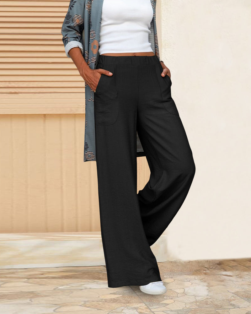 Elegante und bequeme hoch taillierte Effén Hose