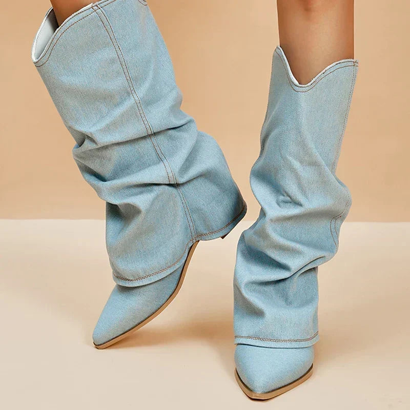Pippa Jeans-Overknee-Stiefel mit Auffaelligen Details