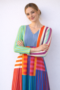Rivka Elegant patchwork-kjole til et unikt og stilfuldt look